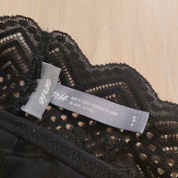 AERIE | Scalloped Lace Cross-Back Bralette | Sz. S - Picture 3 of 5